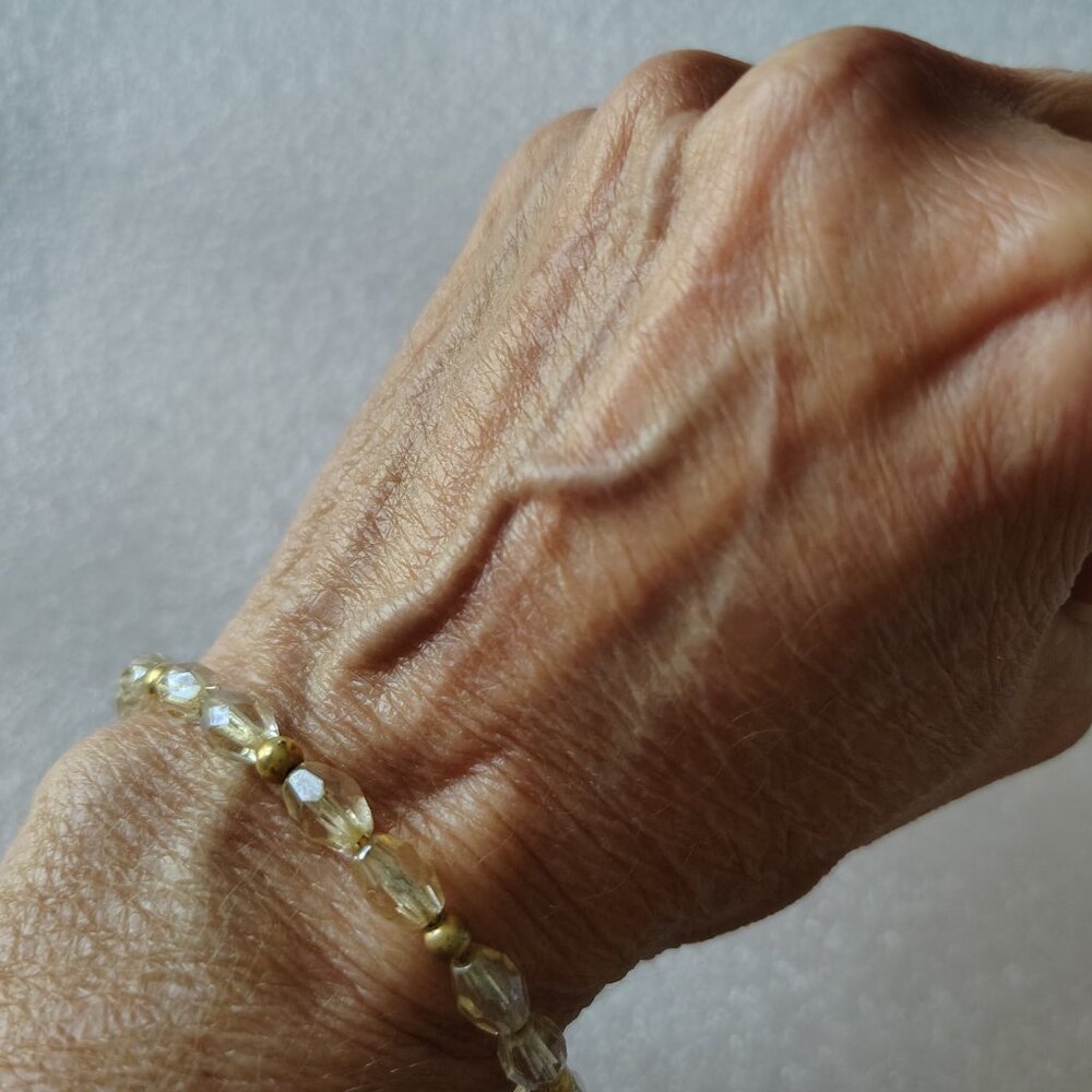Alex and Ani Vintage Beaded Gold Wrap Bracelet Vintage Expandable Bangle   430